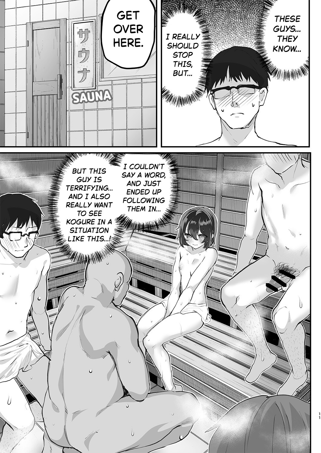 Hentai Manga Comic-Men's Bath Challenge... Failed! Cornered in the Sauna...-Read-10